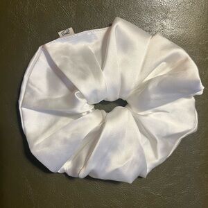 Fashion Brand Company silk jumbo white scrunchie